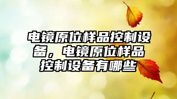 電鏡原位樣品控制設備，電鏡原位樣品控制設備有哪些
