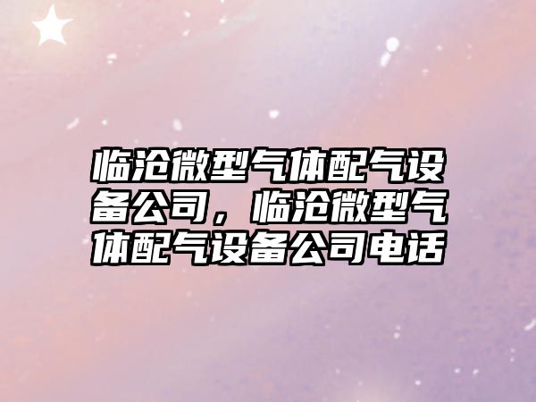臨滄微型氣體配氣設備公司，臨滄微型氣體配氣設備公司電話(huà)