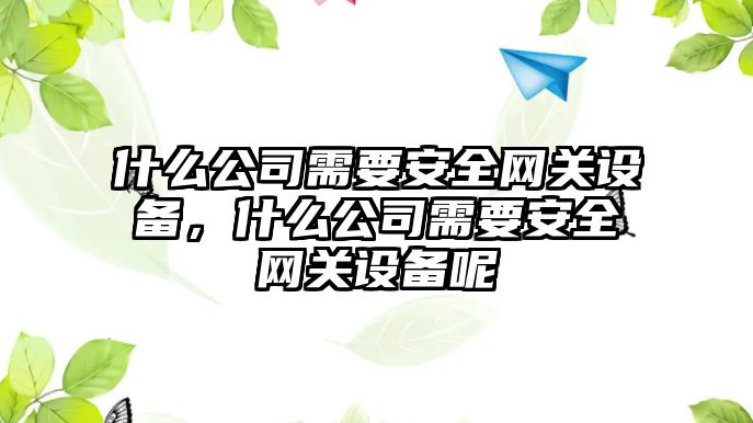 什么公司需要安全網(wǎng)關(guān)設備，什么公司需要安全網(wǎng)關(guān)設備呢