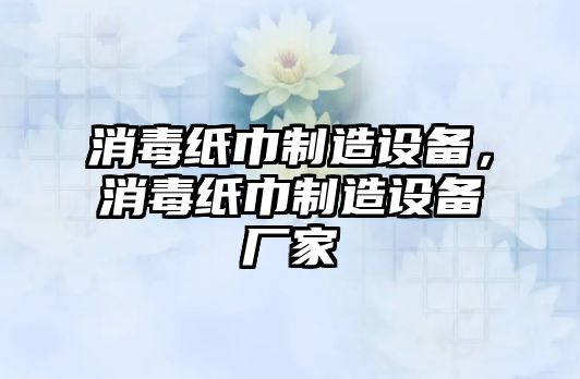 消毒紙巾制造設備，消毒紙巾制造設備廠(chǎng)家