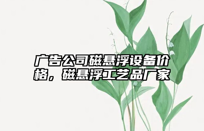 廣告公司磁懸浮設備價(jià)格，磁懸浮工藝品廠(chǎng)家