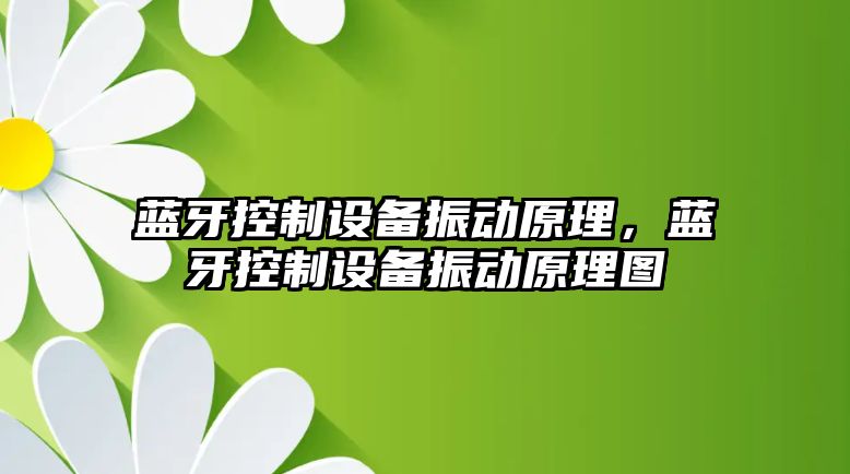 藍牙控制設備振動(dòng)原理，藍牙控制設備振動(dòng)原理圖