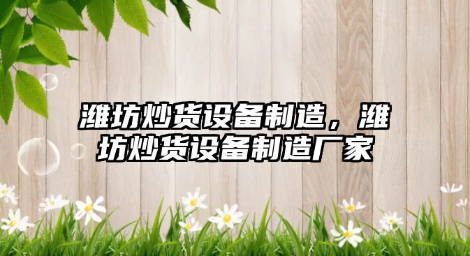 濰坊炒貨設備制造，濰坊炒貨設備制造廠(chǎng)家