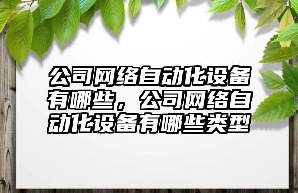 公司網(wǎng)絡(luò )自動(dòng)化設備有哪些，公司網(wǎng)絡(luò )自動(dòng)化設備有哪些類(lèi)型