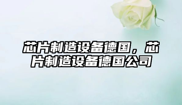 芯片制造設備德國，芯片制造設備德國公司