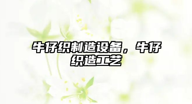牛仔織制造設備，牛仔織造工藝