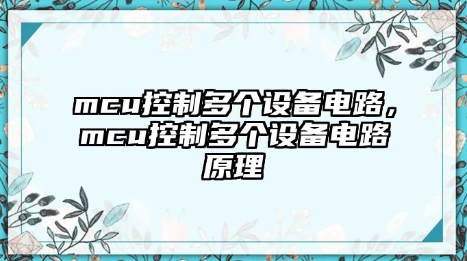 mcu控制多個(gè)設備電路，mcu控制多個(gè)設備電路原理