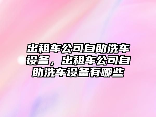出租車(chē)公司自助洗車(chē)設備，出租車(chē)公司自助洗車(chē)設備有哪些