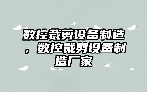 數控裁剪設備制造，數控裁剪設備制造廠(chǎng)家