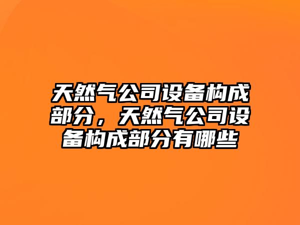 天然氣公司設備構成部分，天然氣公司設備構成部分有哪些