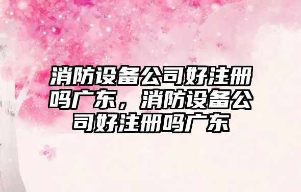 消防設備公司好注冊嗎廣東，消防設備公司好注冊嗎廣東