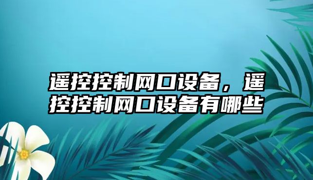 遙控控制網(wǎng)口設備，遙控控制網(wǎng)口設備有哪些