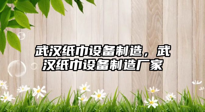 武漢紙巾設備制造，武漢紙巾設備制造廠(chǎng)家