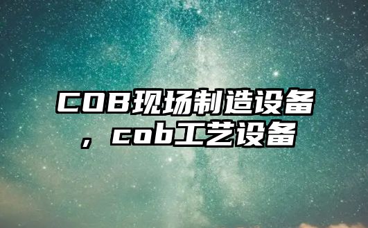 COB現場(chǎng)制造設備，cob工藝設備