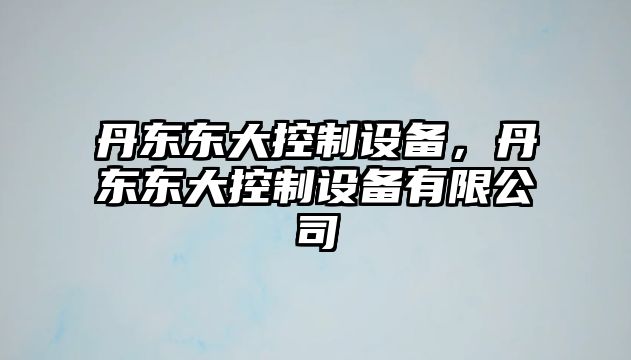 丹東東大控制設備，丹東東大控制設備有限公司