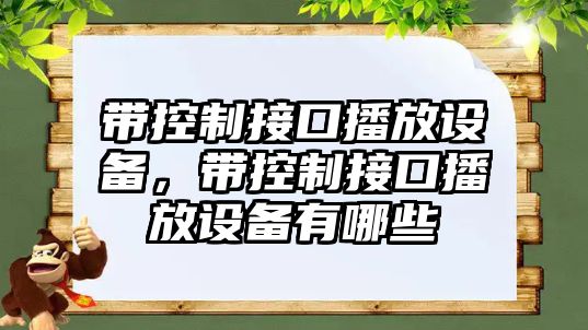 帶控制接口播放設備，帶控制接口播放設備有哪些