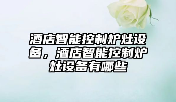 酒店智能控制爐灶設備，酒店智能控制爐灶設備有哪些
