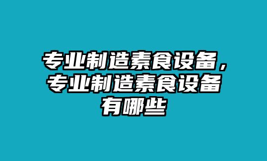 專(zhuān)業(yè)制造素食設備，專(zhuān)業(yè)制造素食設備有哪些