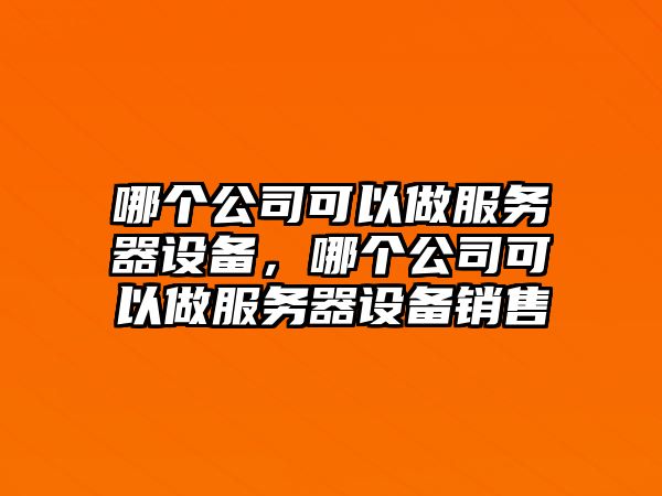 哪個(gè)公司可以做服務(wù)器設備，哪個(gè)公司可以做服務(wù)器設備銷(xiāo)售