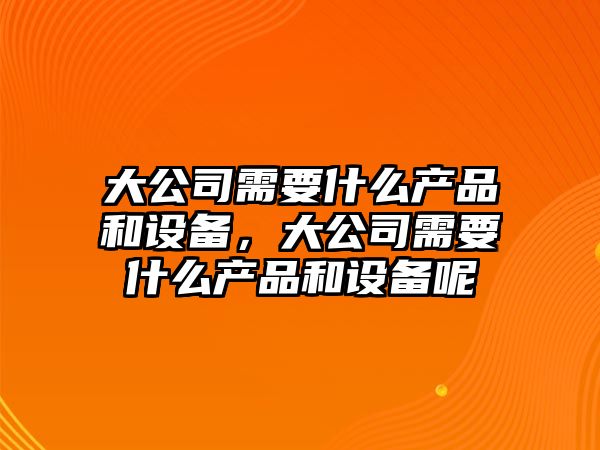 大公司需要什么產(chǎn)品和設備，大公司需要什么產(chǎn)品和設備呢