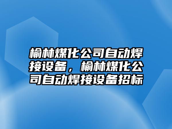 榆林煤化公司自動(dòng)焊接設備，榆林煤化公司自動(dòng)焊接設備招標
