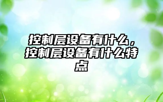 控制層設備有什么，控制層設備有什么特點(diǎn)