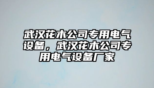 武漢花木公司專(zhuān)用電氣設備，武漢花木公司專(zhuān)用電氣設備廠(chǎng)家