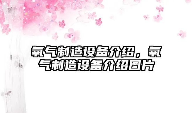 氧氣制造設備介紹，氧氣制造設備介紹圖片