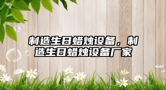 制造生日蠟燭設備，制造生日蠟燭設備廠(chǎng)家