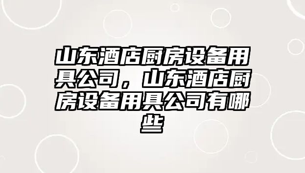 山東酒店廚房設備用具公司，山東酒店廚房設備用具公司有哪些