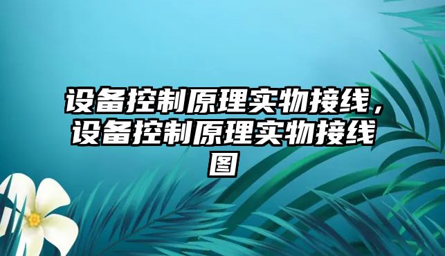 設備控制原理實(shí)物接線(xiàn)，設備控制原理實(shí)物接線(xiàn)圖