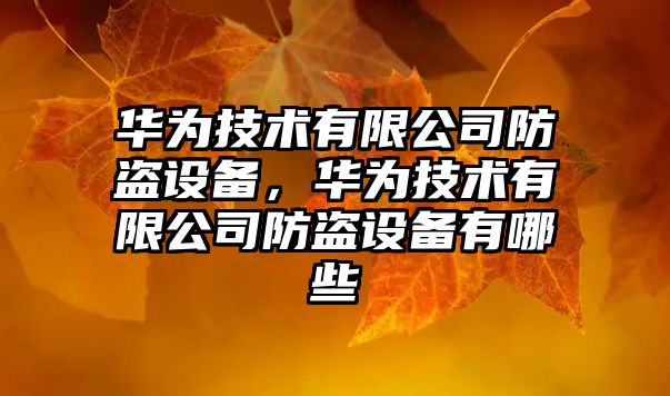 華為技術(shù)有限公司防盜設備，華為技術(shù)有限公司防盜設備有哪些