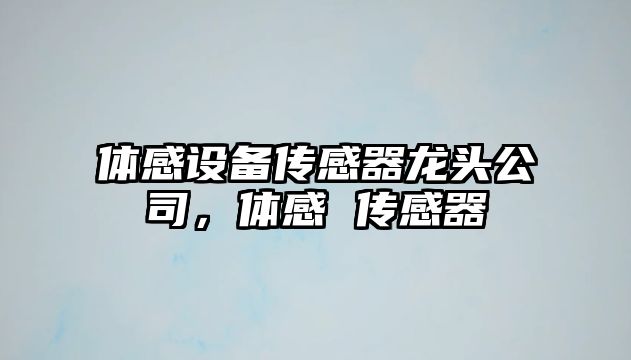 體感設備傳感器龍頭公司，體感 傳感器