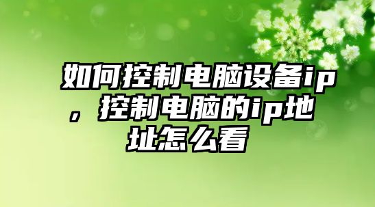 如何控制電腦設備ip，控制電腦的ip地址怎么看