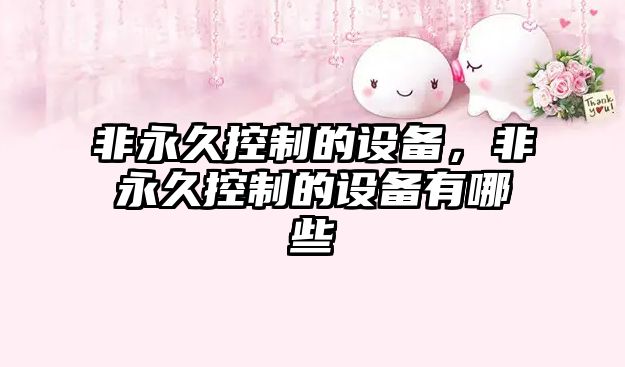 非永久控制的設備，非永久控制的設備有哪些