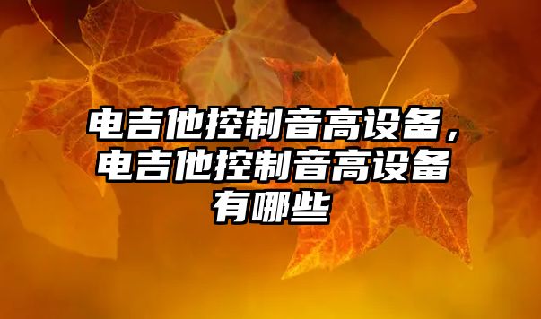 電吉他控制音高設備，電吉他控制音高設備有哪些