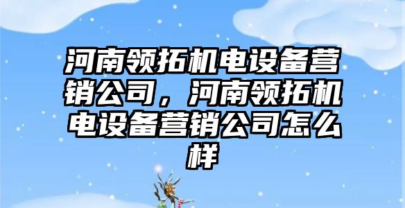 河南領(lǐng)拓機電設備營(yíng)銷(xiāo)公司，河南領(lǐng)拓機電設備營(yíng)銷(xiāo)公司怎么樣
