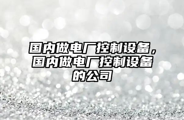 國內做電廠(chǎng)控制設備，國內做電廠(chǎng)控制設備的公司