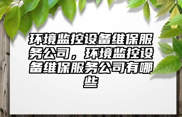 環(huán)境監控設備維保服務(wù)公司，環(huán)境監控設備維保服務(wù)公司有哪些