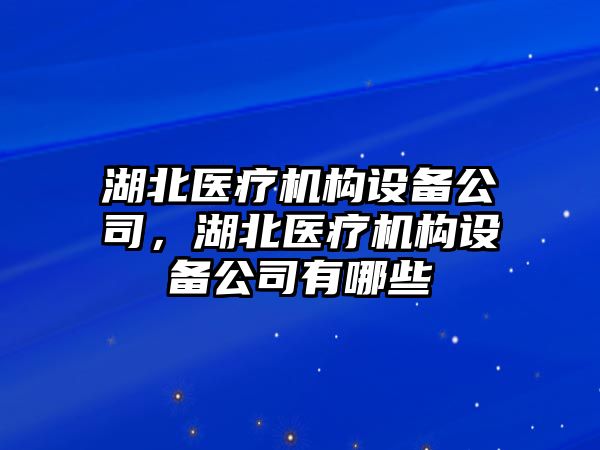 湖北醫療機構設備公司，湖北醫療機構設備公司有哪些