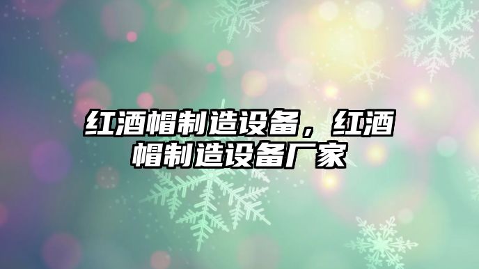 紅酒帽制造設備，紅酒帽制造設備廠(chǎng)家