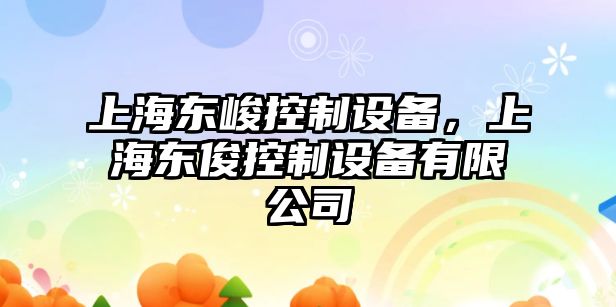 上海東峻控制設備，上海東俊控制設備有限公司