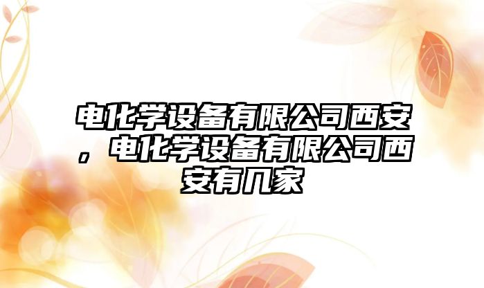 電化學(xué)設備有限公司西安，電化學(xué)設備有限公司西安有幾家