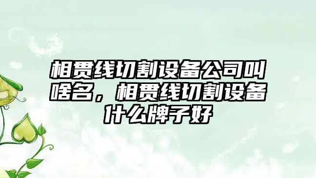 相貫線(xiàn)切割設備公司叫啥名，相貫線(xiàn)切割設備什么牌子好