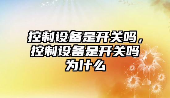 控制設備是開(kāi)關(guān)嗎，控制設備是開(kāi)關(guān)嗎為什么