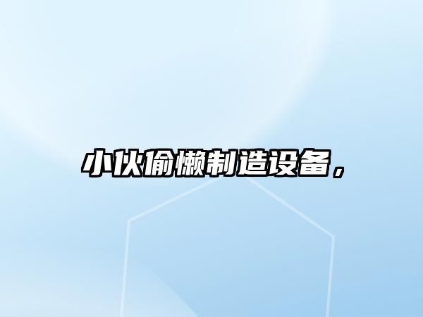 小伙偷懶制造設備，