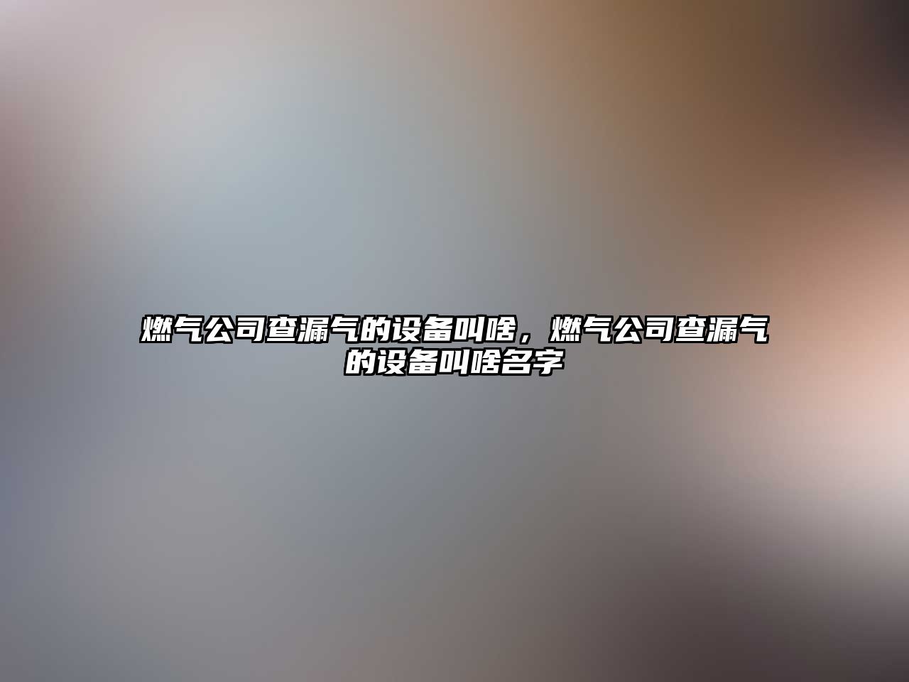 燃氣公司查漏氣的設備叫啥，燃氣公司查漏氣的設備叫啥名字