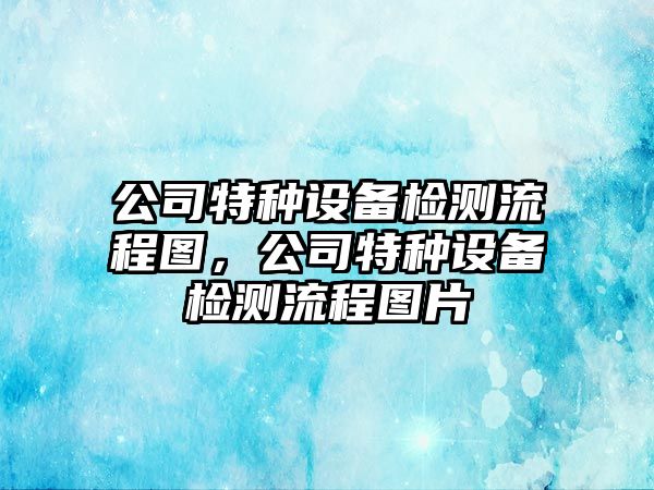 公司特種設備檢測流程圖，公司特種設備檢測流程圖片