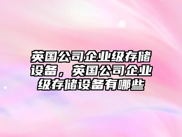 英國公司企業(yè)級存儲設備，英國公司企業(yè)級存儲設備有哪些