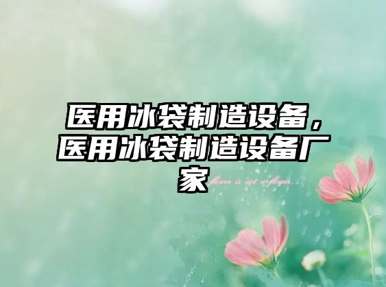 醫用冰袋制造設備，醫用冰袋制造設備廠(chǎng)家